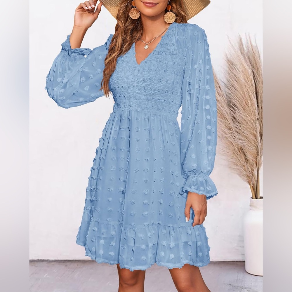 Elegant Blue Women's Dress